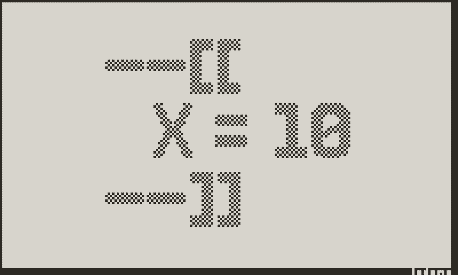 --[[ x = 0 --]] flashes between ---[[ x = 0 --]] to show the second one the x=0 is active, vs inactive