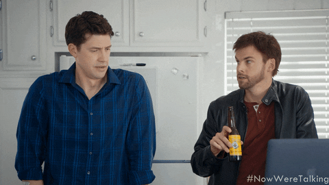 Tommy Dewey Waiting GIF by NOW WE'RE TALKING TV SERIES