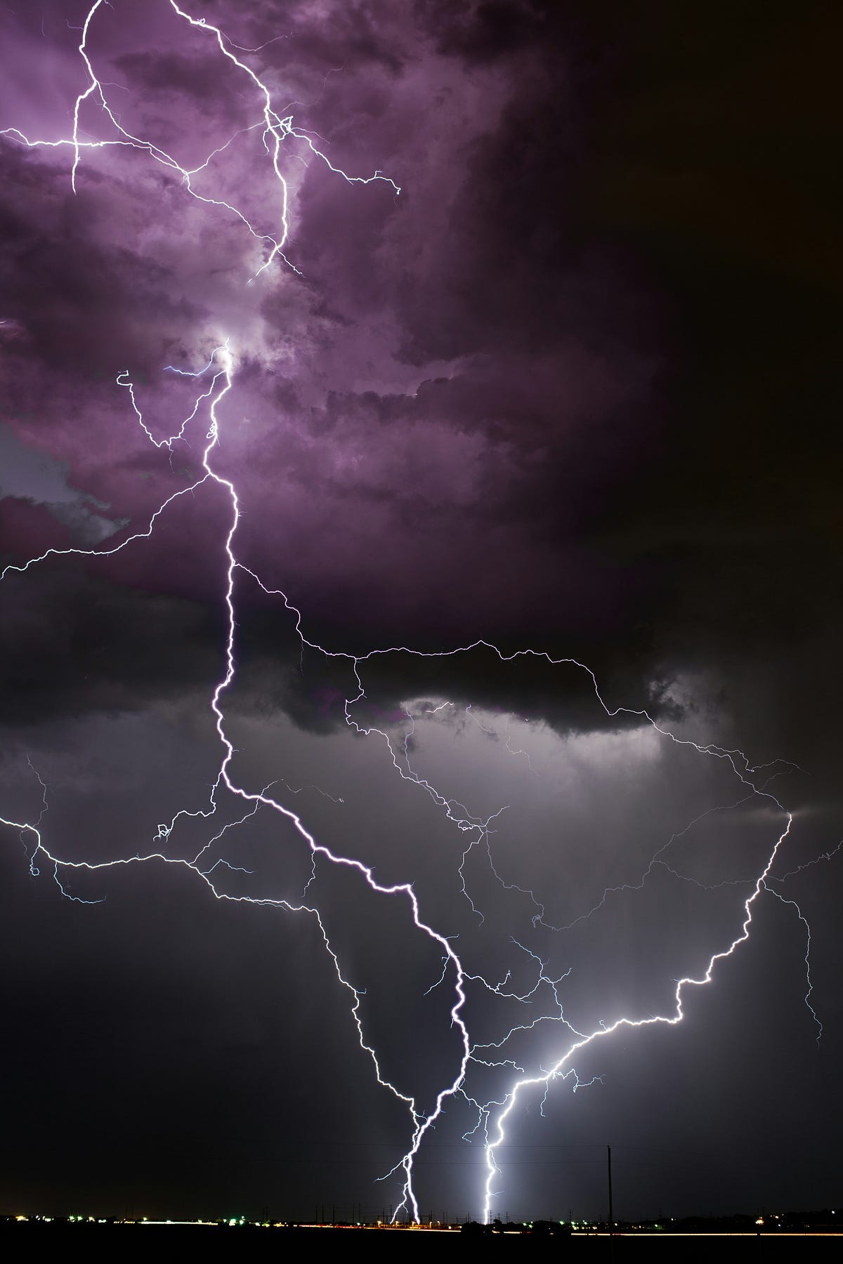 Flashes of lightning Flashes of lightning