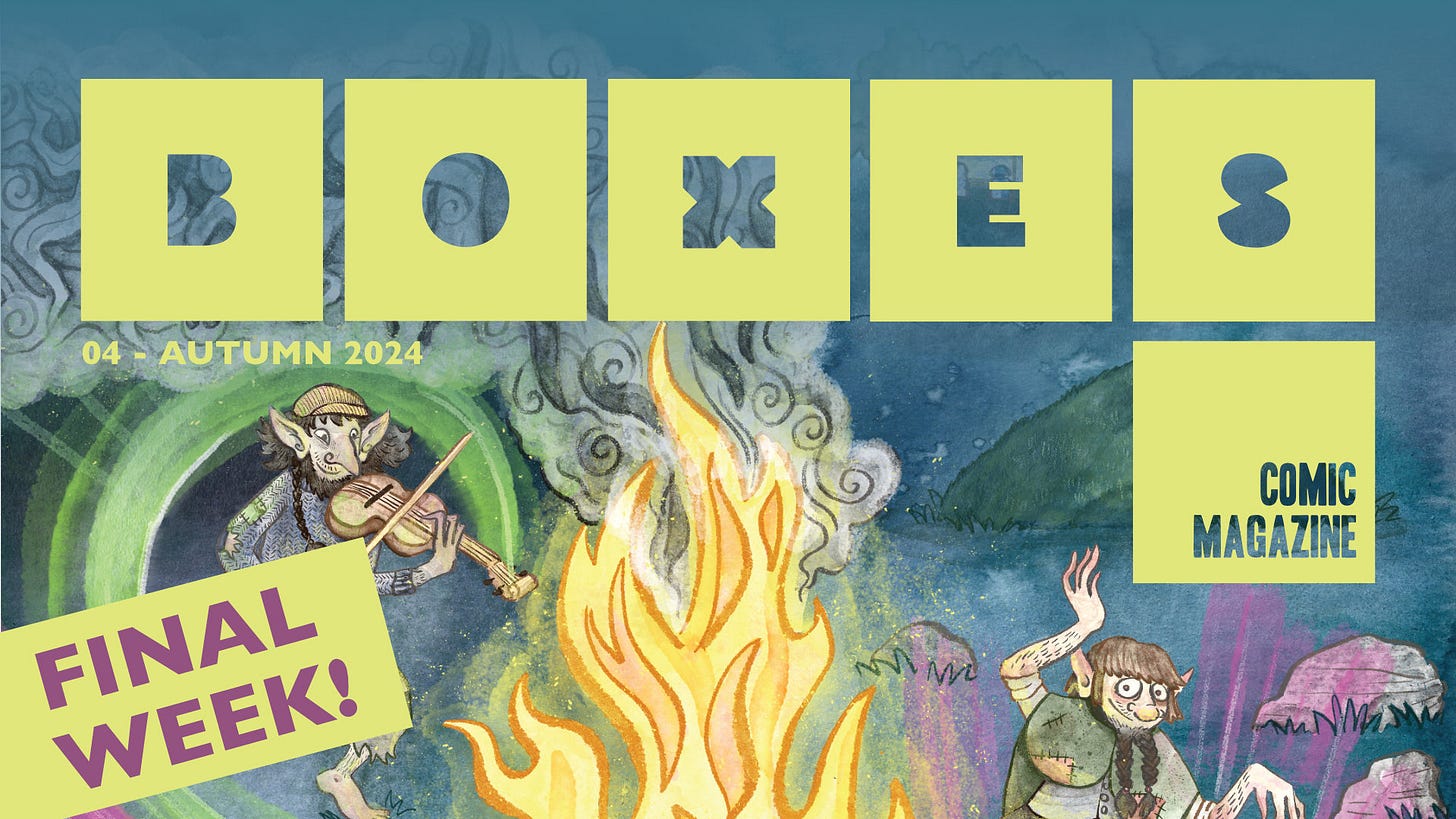 Final week of BOXES Vol. 4 Kickstarter