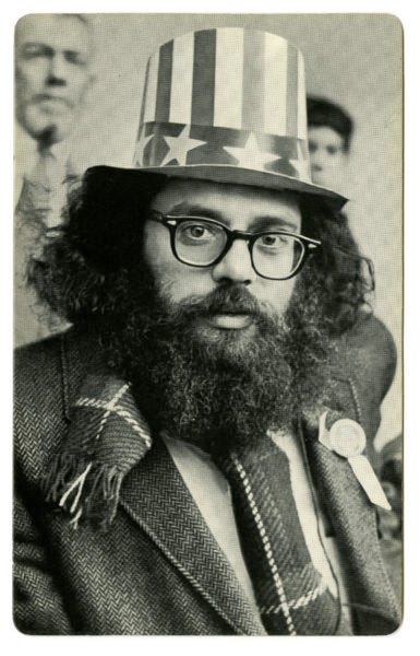 Fred W. McDarrah (American, 1926 – 2007) Allen Ginsberg in Uncle Sam Hat [Ginsberg on Central Park Bandstand, 5th Avenue Peace Demonstration to Stop the War in Vietnam], 1966