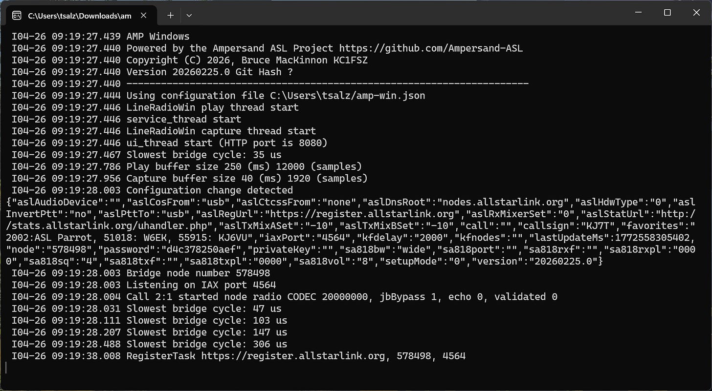 amp-win startup on Windows