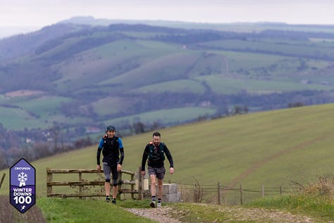 Enjoying some company on the few miles of the South Downs and Sunset around Cocking.