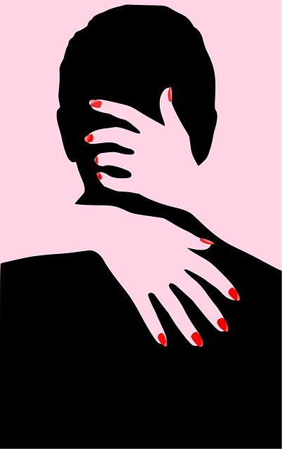Free poster the hands embrace love illustration