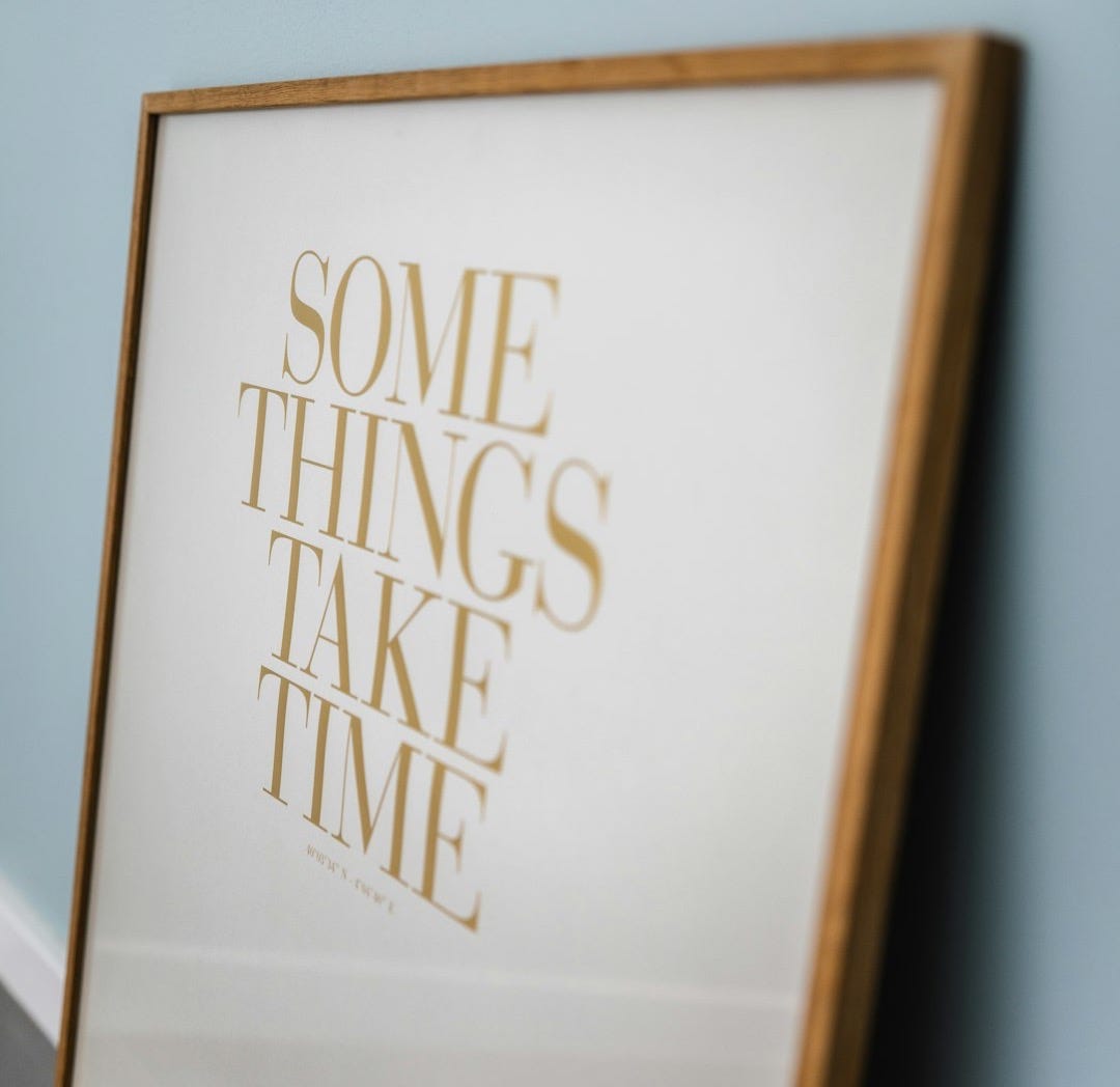 brown wooden framed white and black happy birthday greeting card