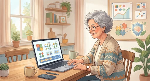 A woman looking at a laptop screen A woman looking at a laptop screen