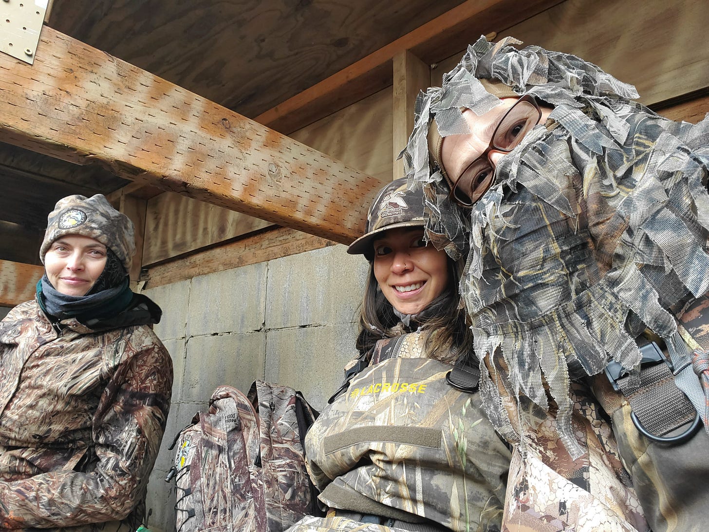 Me, Monique and Vy on a duck hunt