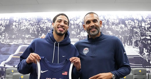 Tyrese Haliburton ゲームジャージ(USA TEAM)L Men's Nike Tyrese Haliburton Navy USA Basketball 2024 Summer