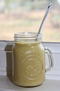 Notice the dark color? It's due to the darker sweetening agents (maple syrup and unrefined sugar) and the rich homemade vanilla! Notice the dark color? It's due to the darker sweetening agents (maple syrup and unrefined sugar) and the rich homemade vanilla!