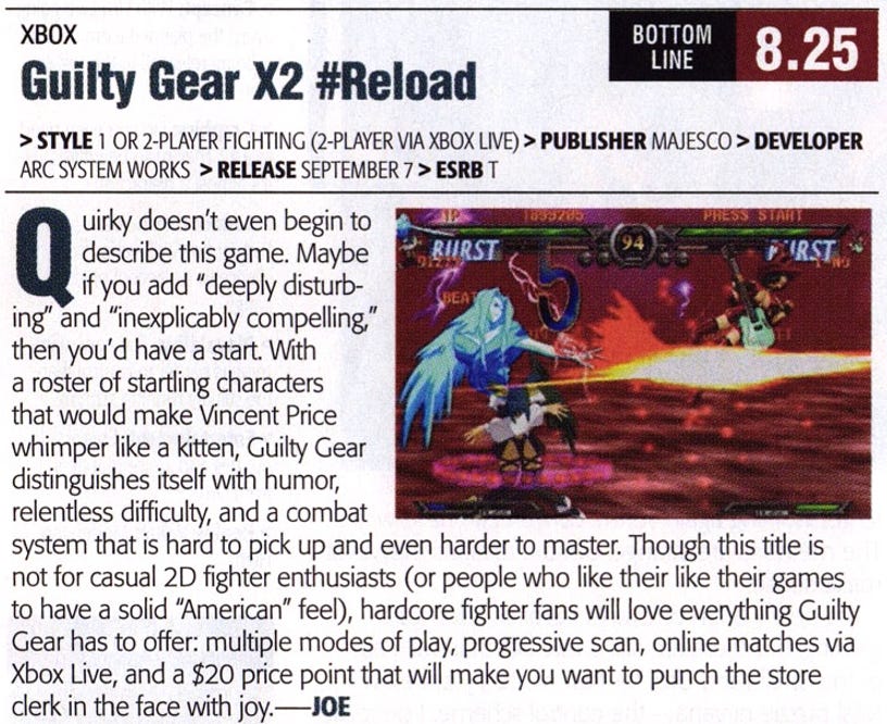 An article from Game Informer. A screenshot from the game is included.