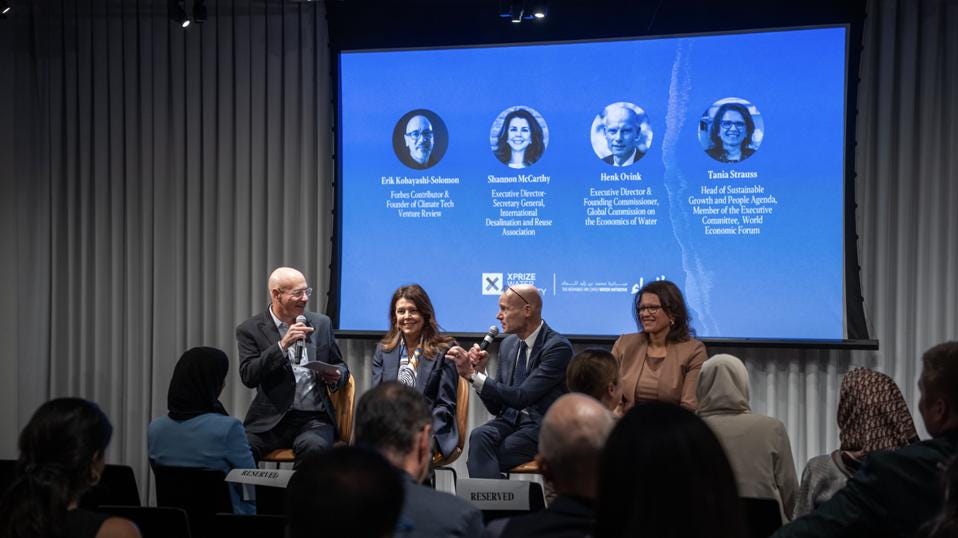 Water scarcity panel. Erik Kobayashi-Solomon, Shannon McCarthy, Henk Ovink, Tania Strauss