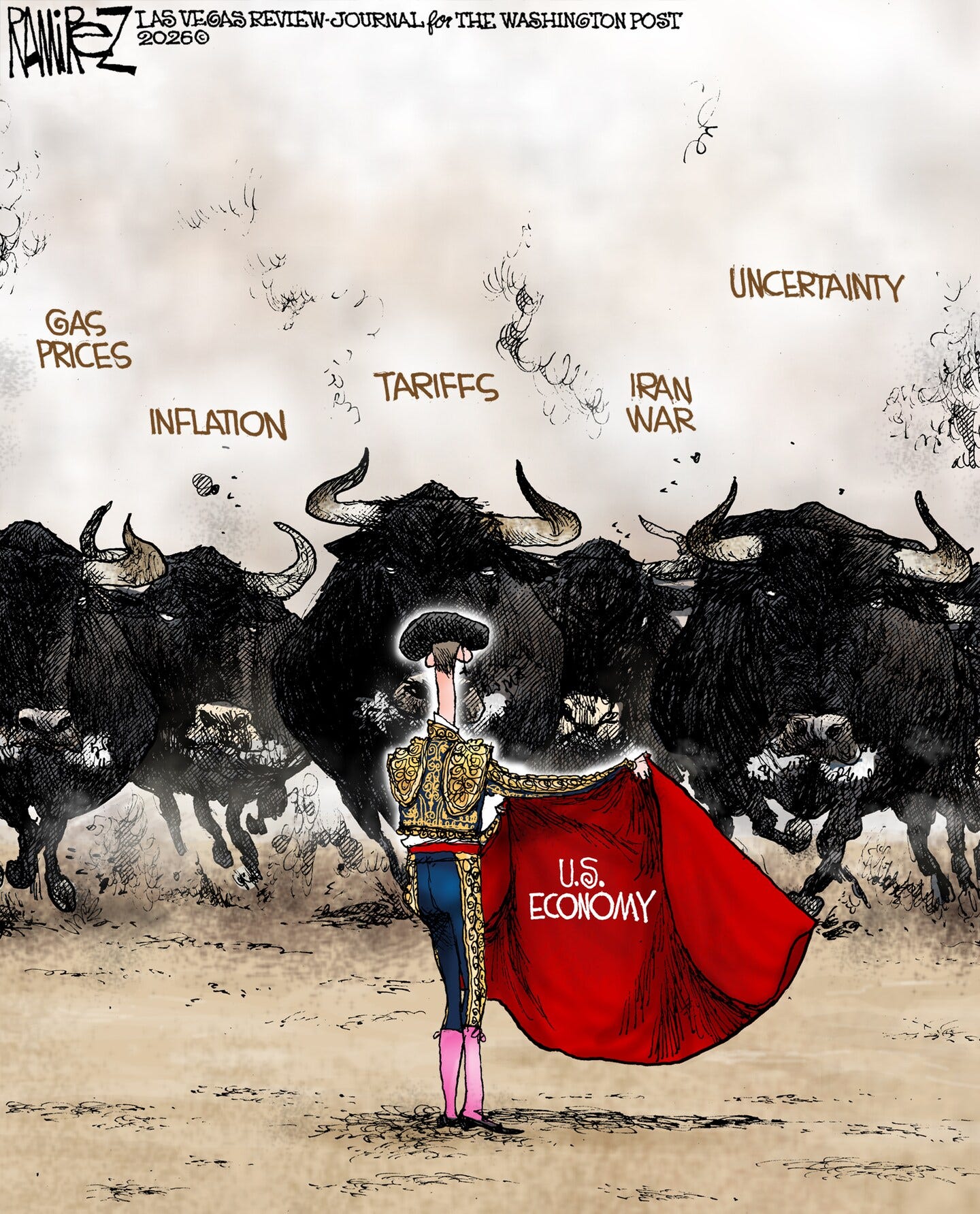 Opinion | Michael Ramirez cartoon on the U.S. economy, Iran war and gas  prices - The Washington Post