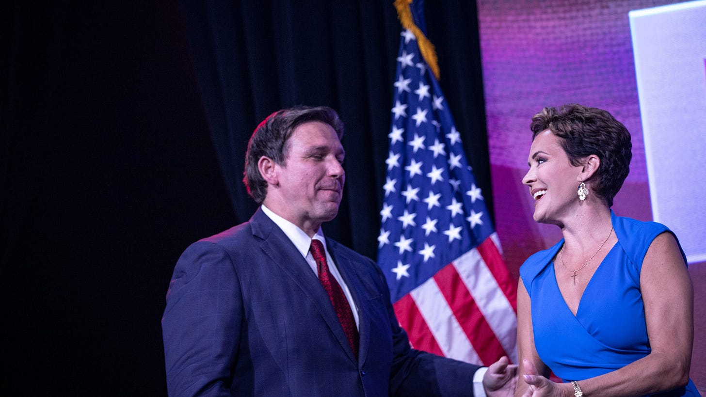 Blake Masters, Kari Lake share stage with Ron DeSantis at Phoenix rally