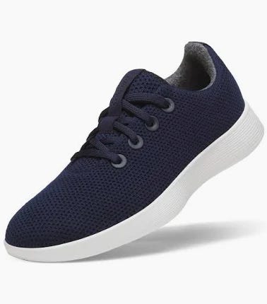 Allbirds Men's Tree Runner NZ, Best Travel Shoes, Blue, Size 12.5