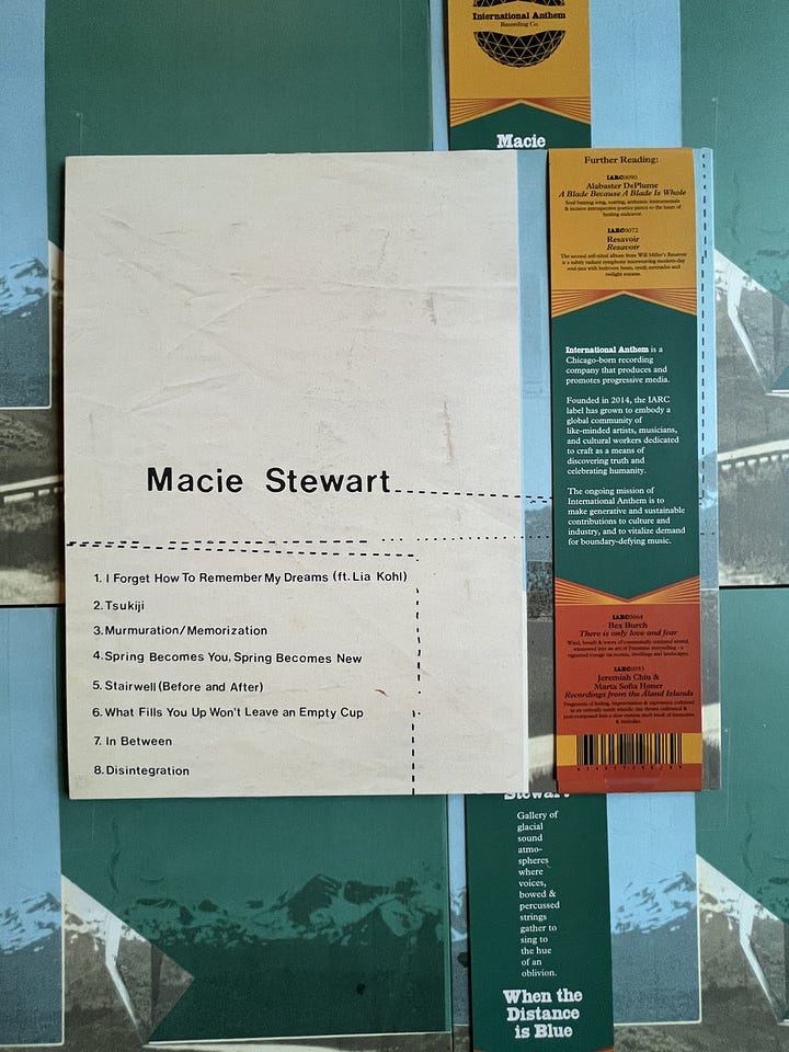 Macie Stewart, When the Distance is Blue, (Limited Edition “Glacial Blue” Color Vinyl, Classic Black Vinyl, CD, Digital album), IARC0093, International Anthem, 2025