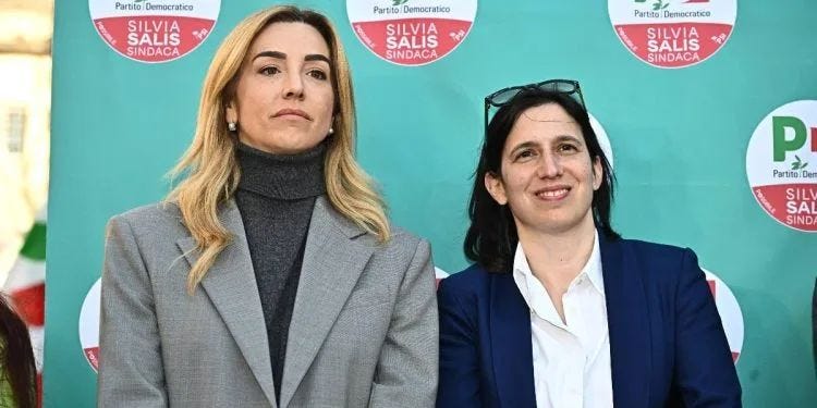 Silvia Salis con Elly Schlein a Genova