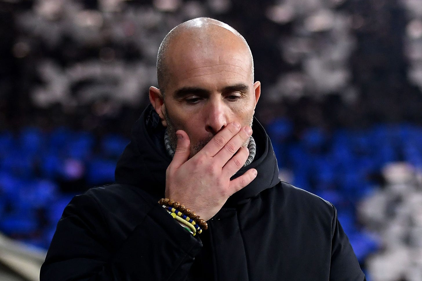 Enzo Maresca on the touchline.