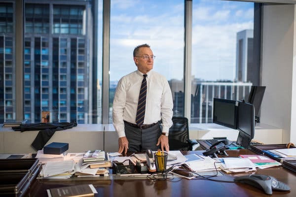 Howard Marks, co-chairman and co-founder of Oaktree Capital Management, at the company’s office. Howard Marks, co-chairman and co-founder of Oaktree Capital Management, at the company’s office.