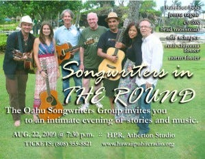 Songwriters in the Round Flyer Songwriters in the Round Flyer