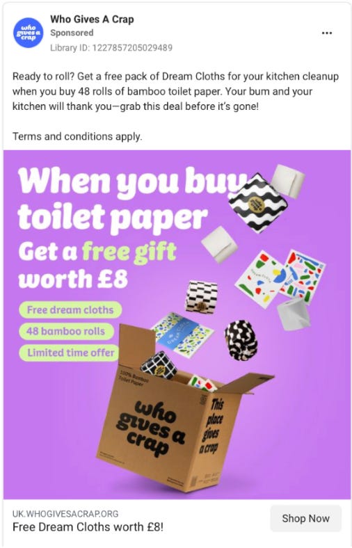 Clean static ad with an offer Clean static ad with an offer