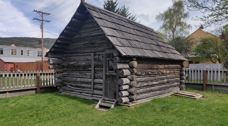 Original cabin built by Captain William Moore. The oldest building in Skagway, Alaska.