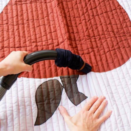 Vacuuming a Quilt)