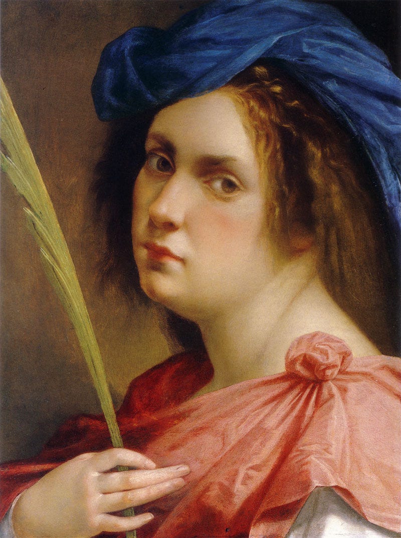 Artemisia Gentileschi self portrait martyr Artemisia Gentileschi self portrait martyr