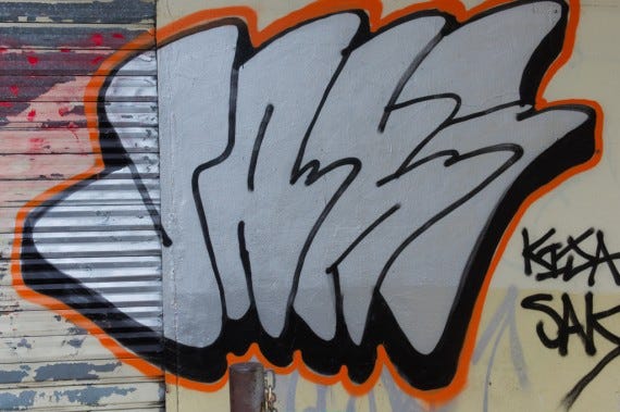 Writing Edgy Graffiti Photo