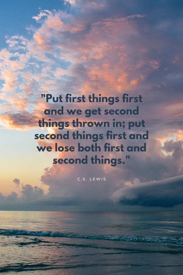 First things first - by Bradley Leighton