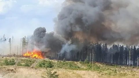 North Yorkshire Langdale moor fire fighters face exploding WWII ordinance