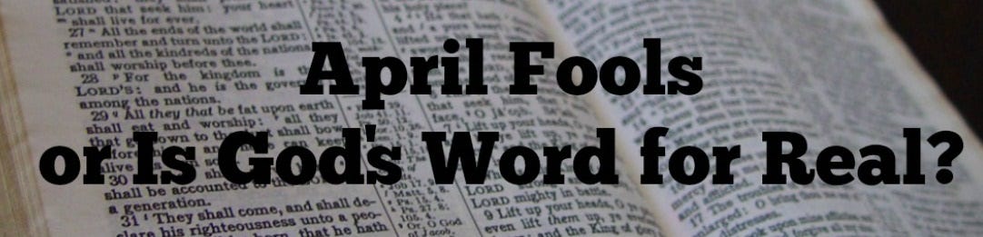 April Fools Bible April Fools Bible