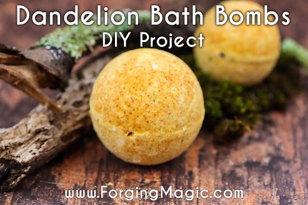 Dandelion Natural Bath Bombs DIY