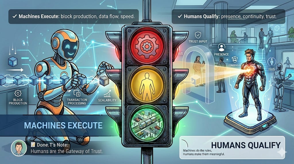 The system runs on machines. The signal comes from humans. The system runs on machines. The signal comes from humans.