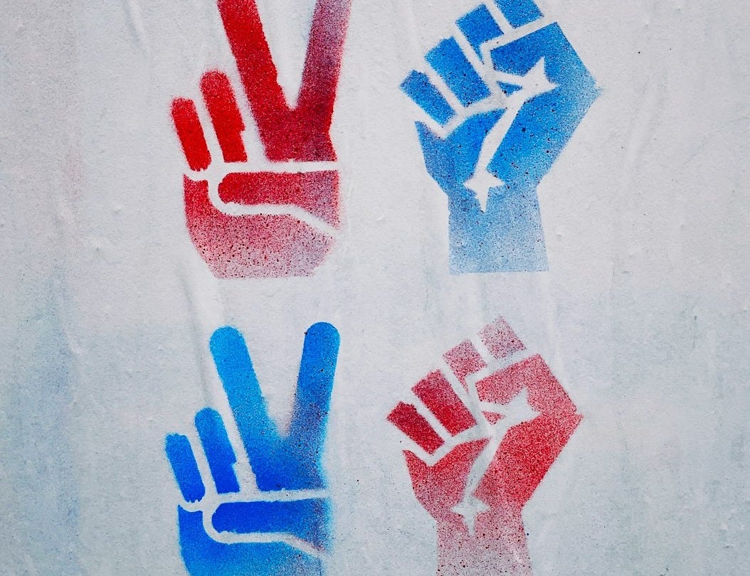 blue red and white love letter