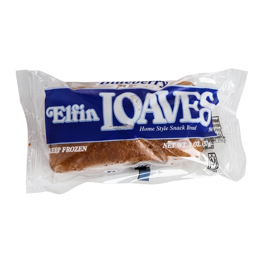 Bernardi Whole Grain Blueberry Windsor Elfin Loaves, 2 Ounce -- 72 per case.