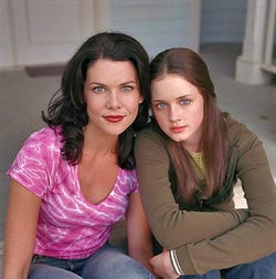 Promotional portrait of Lorelai and Rory Gilmore