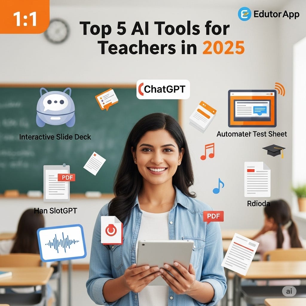 Top 5 AI Tools for Teachers in 2025 - શિક્ષણમાં AI