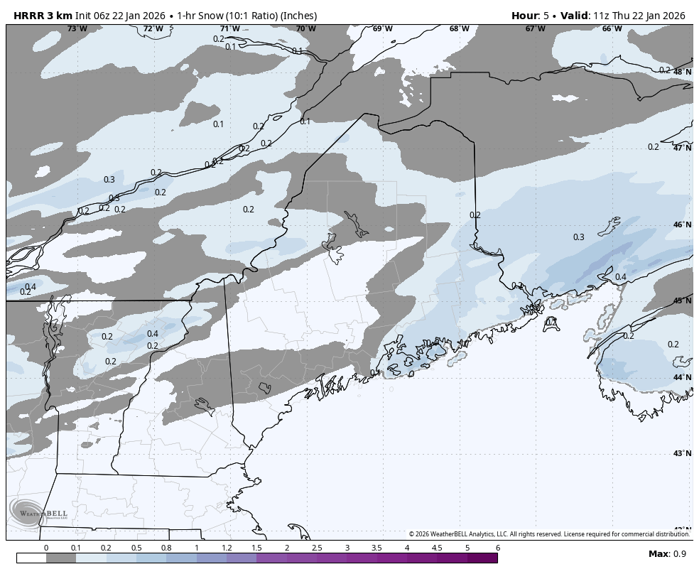 Risk of snow showers and squalls through Friday