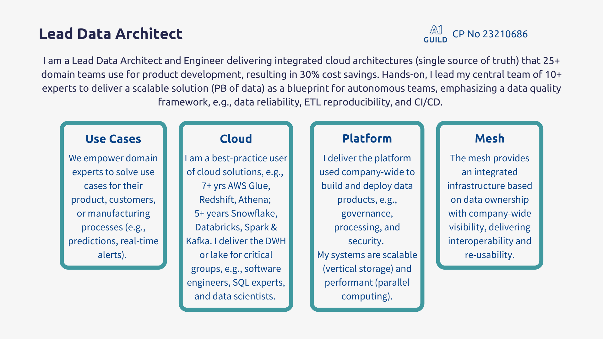 From Database Engineer to Lead Data Architect