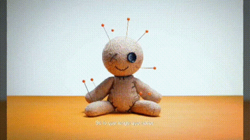 Cute Voodoo Doll Hug Me GIF | GIFDB.com