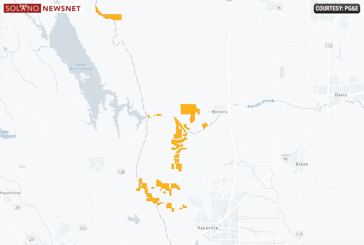 PG&E warns of possible planned power outages in Solano, Yolo counties