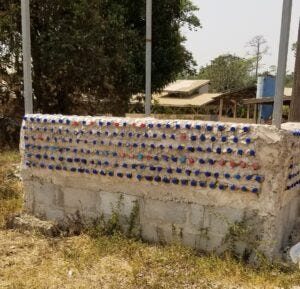 Stacked Recycled Plastic Bottles Wall Stacked Recycled Plastic Bottles Wall