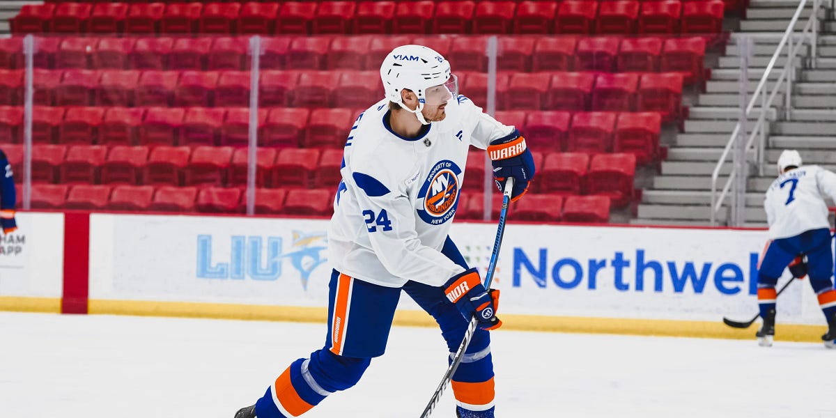 Scott Mayfield opens up on mentoring Matthew Schaefer, embracing a leadership role on the Islanders’ blue line, and resetting mentally after a challenging 2024–25 season.