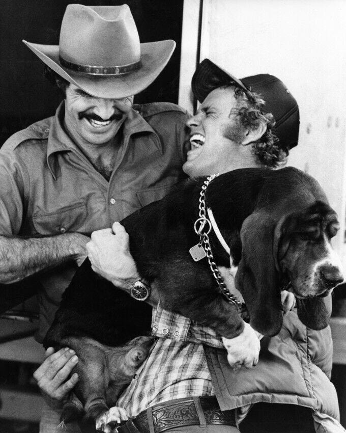 Smokey and the Bandit Burt Reynolds Jerry Reed holding dog 8x10 Photo | eBay