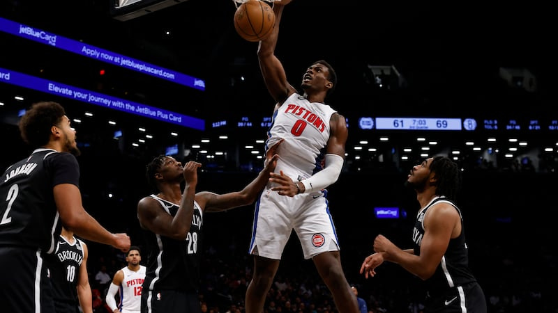 Six Pistons score in double figures to lead Detroit past Nets 106-92 Six Pistons score in double figures to lead Detroit past Nets 106-92