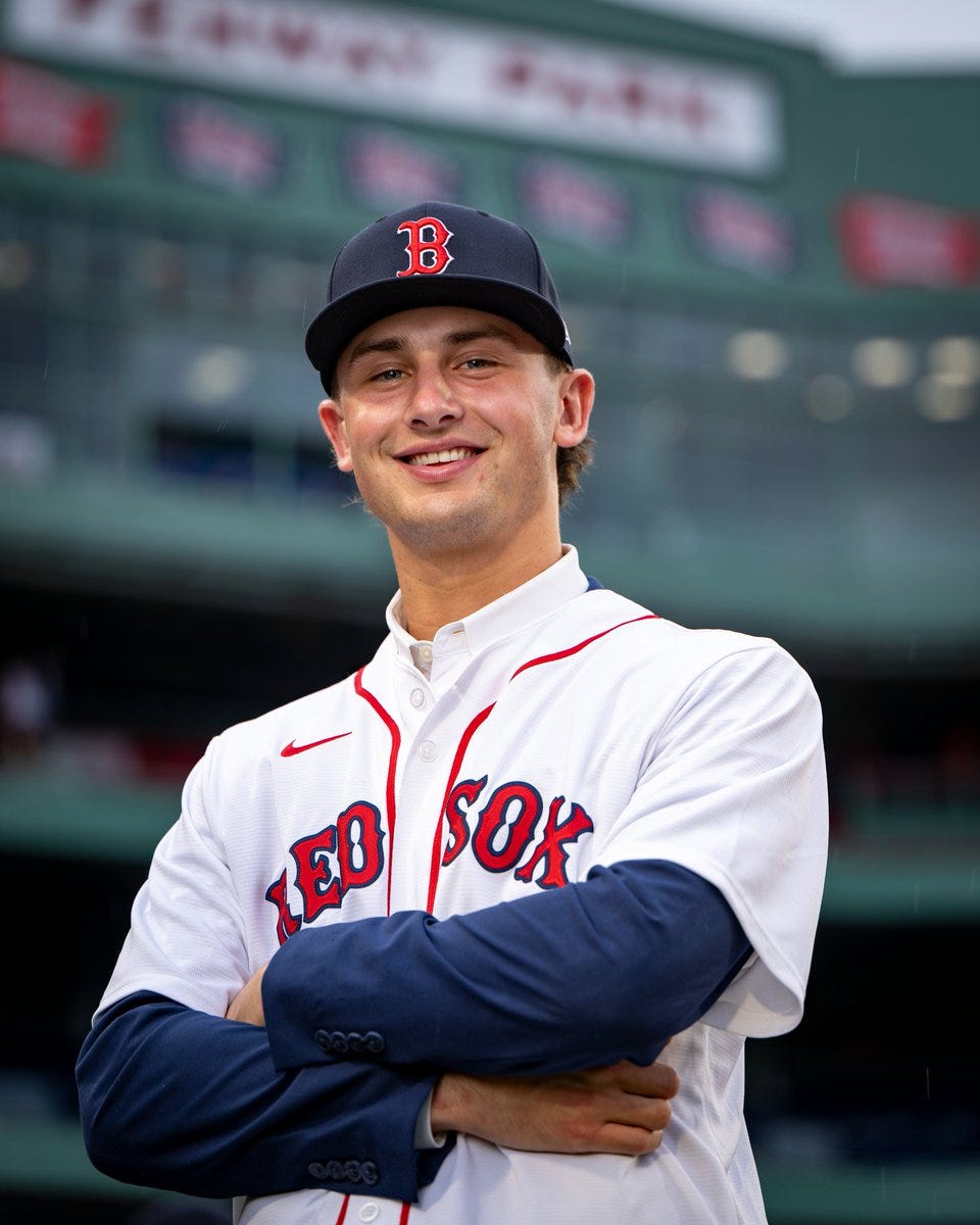 Welcoming our first round draft pick Jake Schaffner to Fenway!