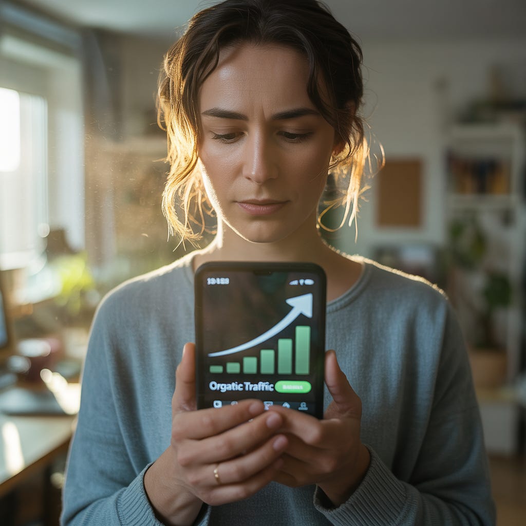 How to get blog traffic without paying for ads using a 7-asset authority system that builds compounding organic traffic