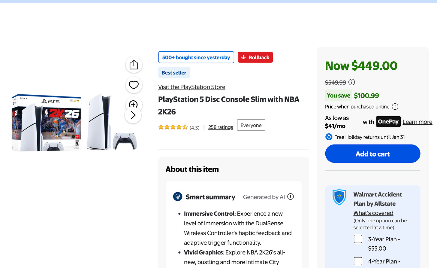 PS5 with NBA 2K26 deal