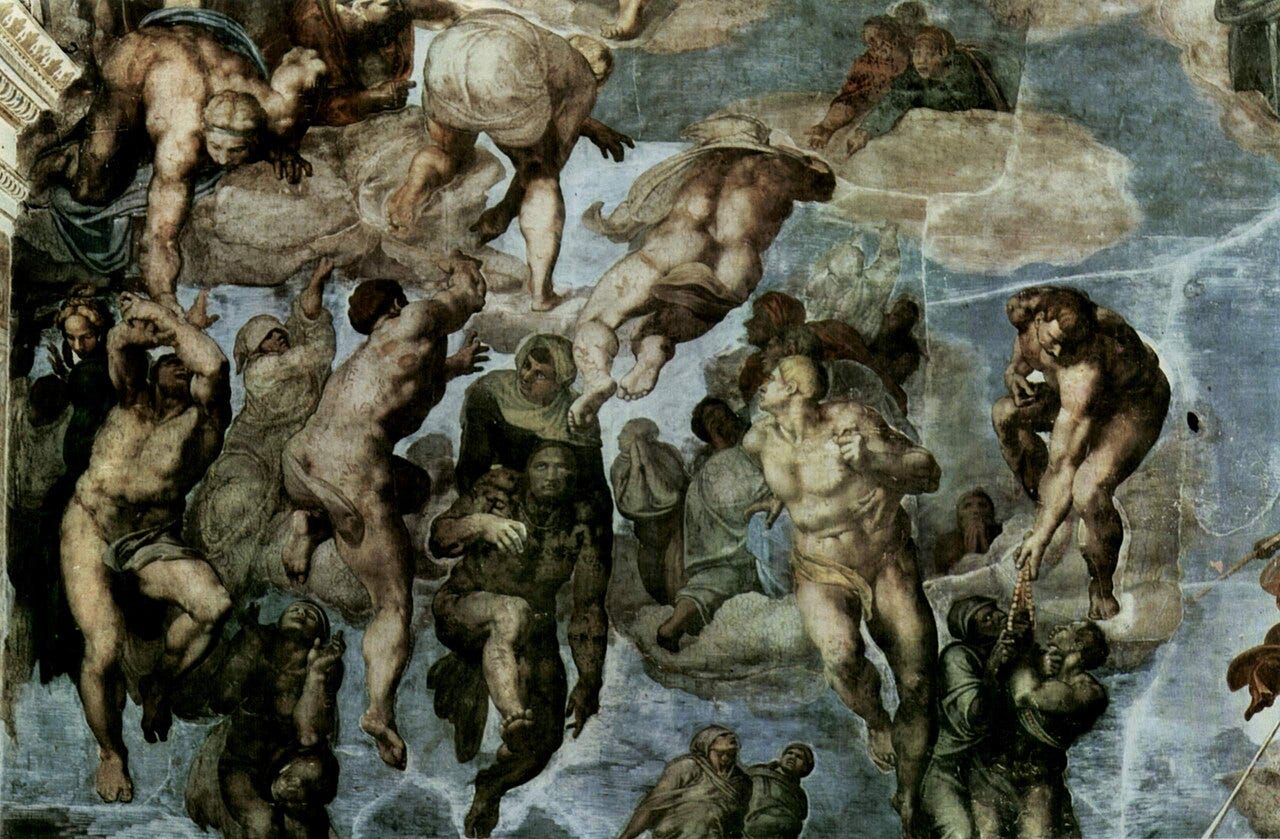 Michelangelo Last Judgment wall Michelangelo Last Judgment wall