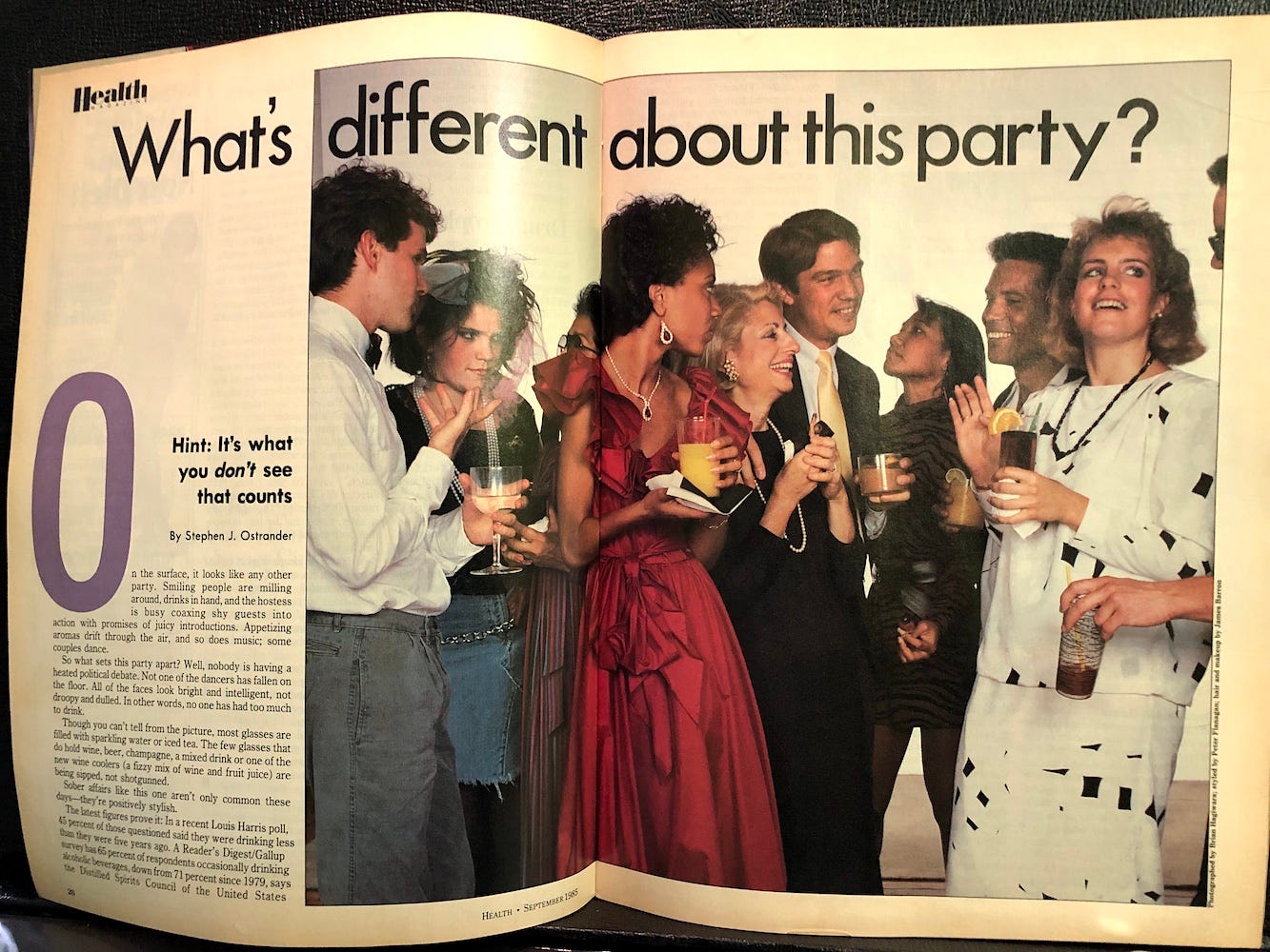Photo from Health magazine showing a party scene and Angeline in the photo. Photo from Health magazine showing a party scene and Angeline in the photo.